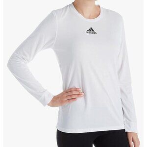 adidas Women's Creator Climalite Long Sleeve Crew Neck Tee White Size XL